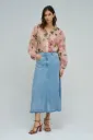 FALDA MIDI EN LIGHTDENIM 21010904