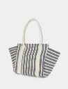 Bolso tote de rayas crudo mujer 261-2tiya