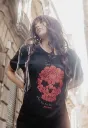 Camiseta negra Mary Shelley Calavera C21-917
