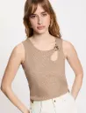 Top con cuello joya topo mujer 262-desia