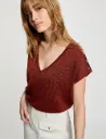 Jersey oversize con cuello v 262-Mringo