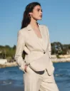 Blazer con cuello de solapa beige 262-VDrim