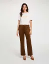 Pantalón recto de ante marrón chocolate 262 Pimp