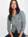 Jersey con cuello vuelto y botones gris claro 262-Mrosala