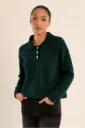 Jersey de manga larga y cuello solapa Las154En