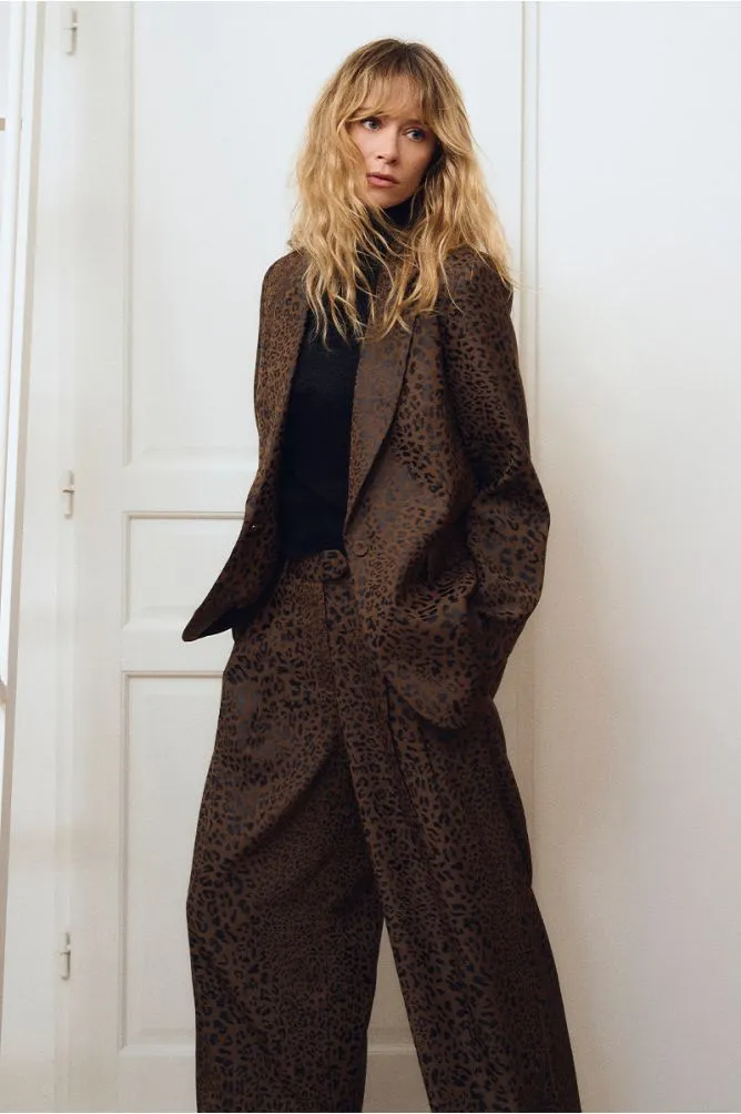 Blazer de manga larga con estampado T1696EN