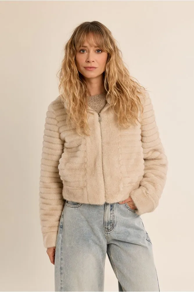 Chaqueta de manga larga de peluche HA120EH