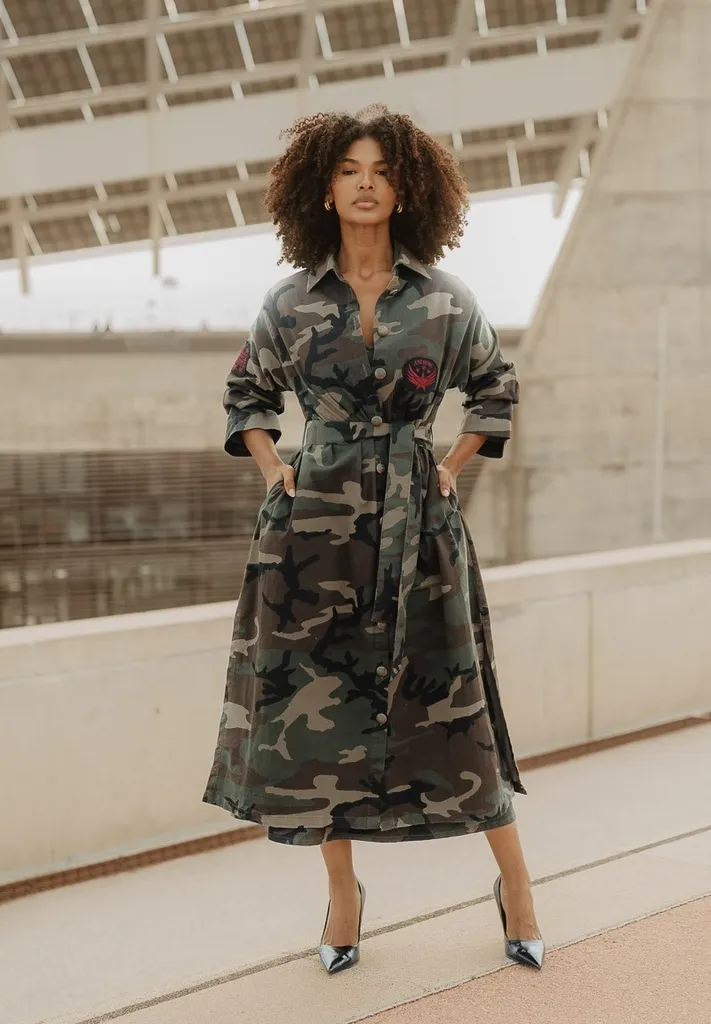 Trench camuflaje Love Force C22-180