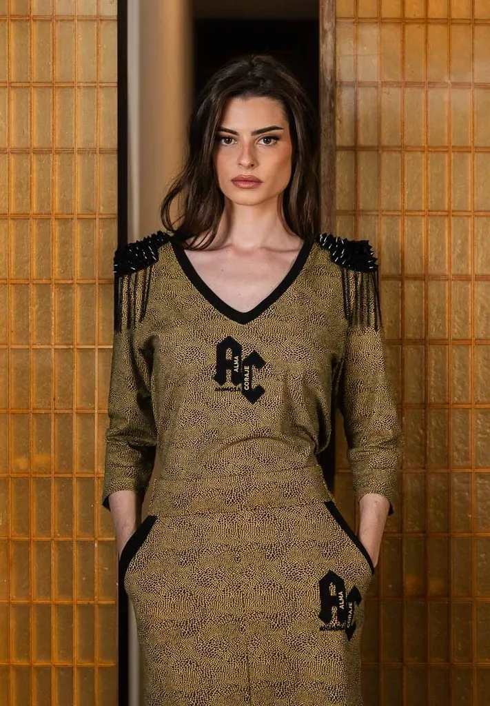 Camiseta hombreras serpiente C22-160 (Tallas: Ts)