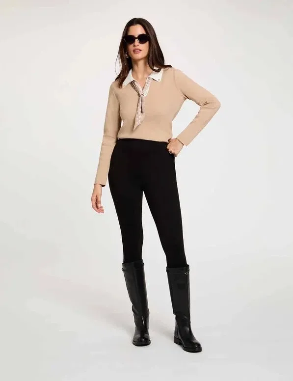 Pantalón legging liso negro 262-Pfuso