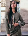 Chaqueta recta cropped verde caqui 262-Vpopa.f