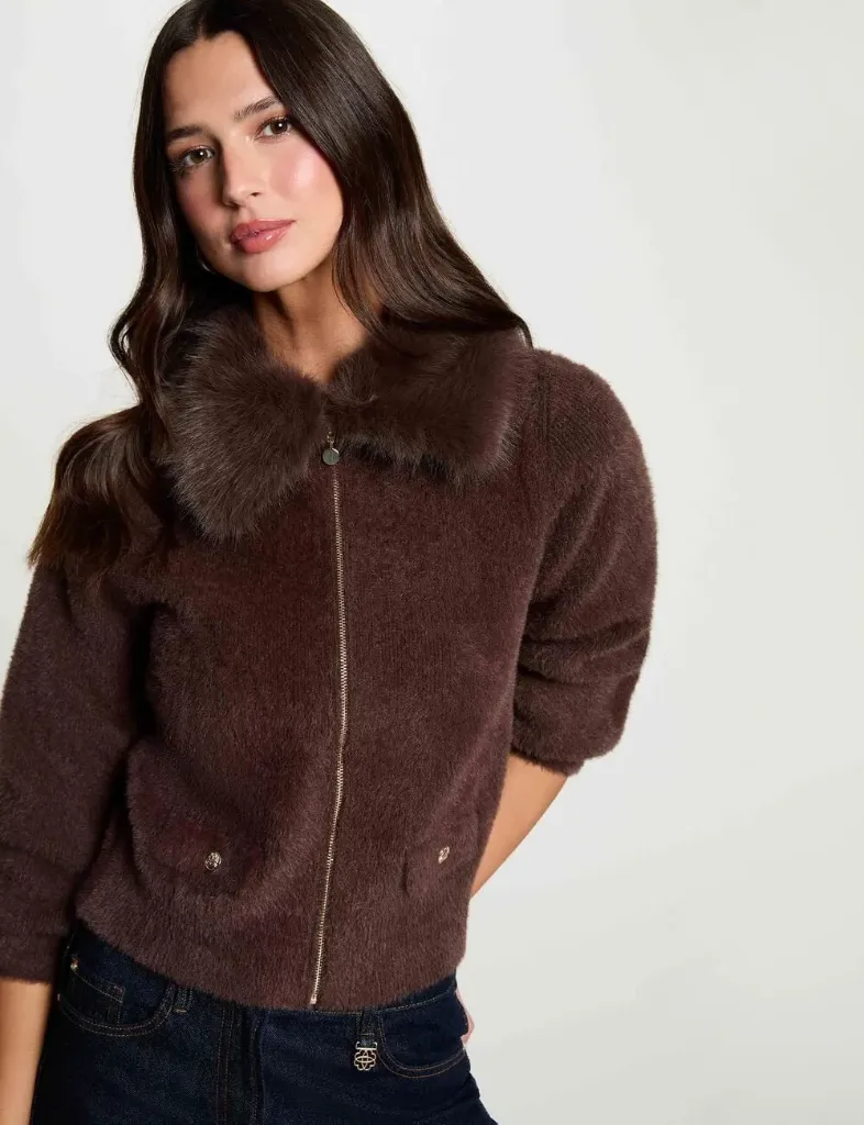 Chaqueta con cuello de piel 262-Mbobby