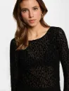 Camiseta ajustada cuello redondo negro 262-Tatoua