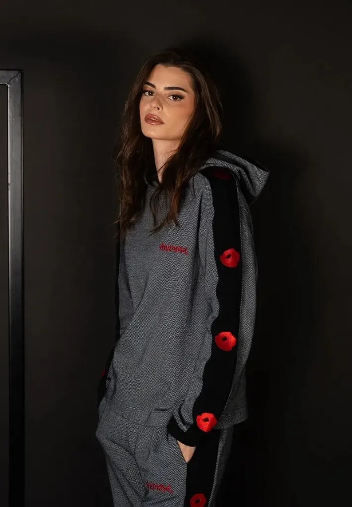 Sudadera espiguilla Amapolas C22-107 (Tallas: Ts)