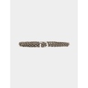 Cinturón trenzado con strass gris claro 241-3Tressi