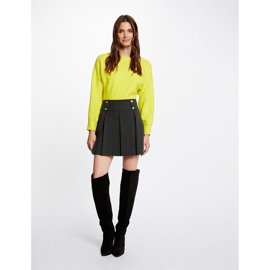 Falda evase con pliegues gris anthracite mujer 232-Josh.f (Tallas: T36)