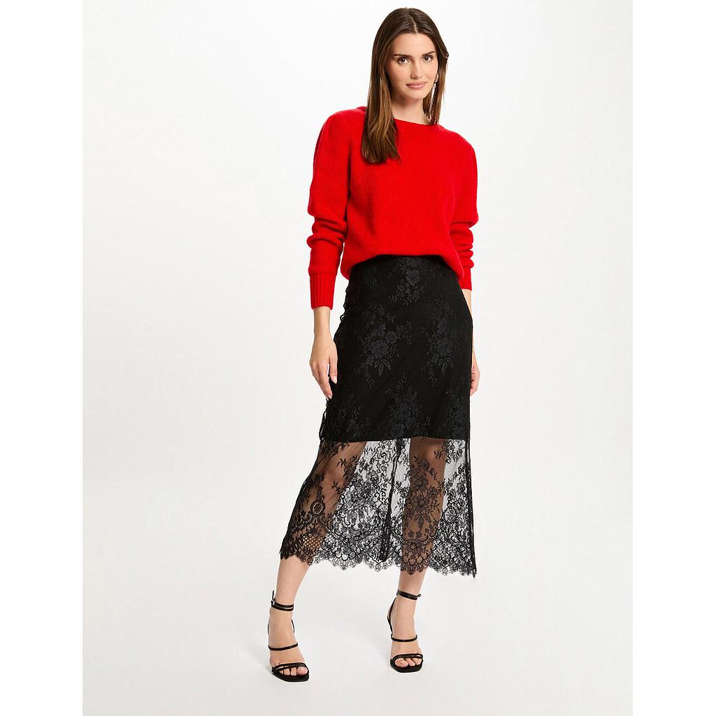 Falda larga con encaje negro 242-Jdenty (Tallas: T36)