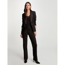 Pantalon negro con raya en raso 242-Pfiby.f