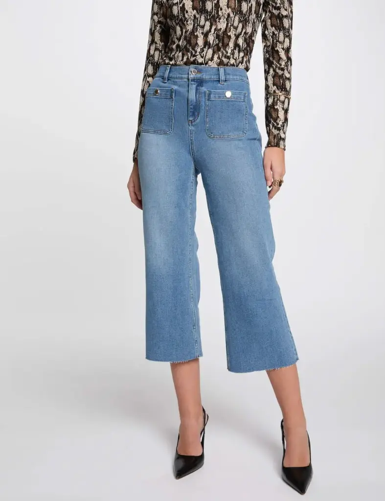 Pantalón pernera ancha denim stone 241-Pclic (Tallas: T36)